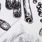  Набор кухонных полотенец (вафля) 35х60 Доляна Organic food 3 шт 6853368 