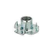 Гайка мебельная забивная М10 белый цинк 4 шт Гайка мебельная забивная М10 белый цинк 4 шт