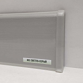 Плинтус Деконика (под проводку) Светло-серый 70мм 2.2м Плинтус Деконика (под проводку) Светло-серый 70мм 2.2м