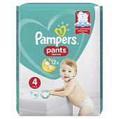  Подгузники-трусики PAMPERS Pants для мальчиков и девочек Maxi (9-14 кг) 16 шт 