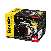 Чайник заварочный стеклянный 0,6л c ситечком Linea FRANCO 93-FR-TEA-11-600 Чайник заварочный стеклянный 0,6л c ситечком Linea FRANCO 93-FR-TEA-11-600