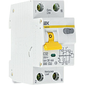 Выключатель автом. дифф. тока 2п C 32А 30мА АВДТ-32 IEK Выключатель автом. дифф. тока 2п C 32А 30мА АВДТ-32 IEK