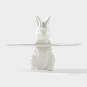  Блюдо для пирожных «Кролл», 26х27,5 см, керамика, белый  4320734 