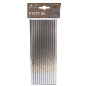  Трубочки одноразовые для напитков 25 шт. "Party go", silver (197 мм) 