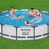  Бассейн каркасный Bestway Steel Pro MAX 56595, 427х84 см, фильтр-насос, круглый 