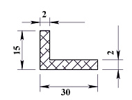 Алюминиевый уголок 30х15х2мм 1м Алюминиевый уголок 30х15х2мм 1м