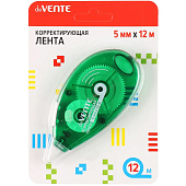 Корректор-лента 5ммх12м deVENTE зеленый полупрозрач. корпус, фронтальный аппликатор, 4062108