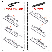 Щетка стеклоочистителя бескаркасная 50см/20" SKYWAY стандарт Щетка стеклоочистителя бескаркасная 50см/20" SKYWAY стандарт