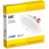 Светильник точечный встраиваемый LED 1615 ДВО 24Вт 6500К IP20 круг белый (d220/монтажн d175) /IEK Светильник точечный встраиваемый LED 1615 ДВО 24Вт 6500К IP20 круг белый (d220/монтажн d175) /IEK