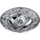 Светильник точечный встраиваемый под лампу GU5.3 KL11A 50Вт круг лианы хром поворотный MR16 (d100/монтажн d75) /ЭРА Светильник точечный встраиваемый под лампу GU5.3 KL11A 50Вт круг лианы хром поворотный MR16 (d100/монтажн d75) /ЭРА