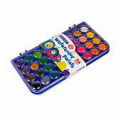  Краски акварельные 36цв, Brauberg Premium, круглые кюветы, 23 мм, пенал, 191746 