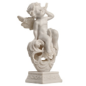  Сувенир Белоснежный ангел на ажурном сердце, 13х6х5,5 см, полистоун, 4053251 