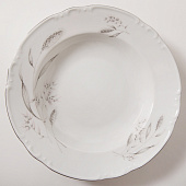  Тарелка глубокая 23 см Thun Constance, декор "Серебряные колосья, отводка платина БТФ0755 
