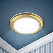 Светильник точечный встраиваемый под лампу GU5.3 WR1 50Вт круг золото влагозащищенный IP44 MR16 (d92/монтажн d70) /ЭРА Светильник точечный встраиваемый под лампу GU5.3 WR1 50Вт круг золото влагозащищенный IP44 MR16 (d92/монтажн d70) /ЭРА