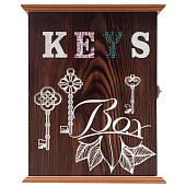 Ключница настенная дерево 6 крючков "Листики" 6,5х20х25 см 7915599 Ключница настенная дерево 6 крючков "Листики" 6,5х20х25 см 7915599