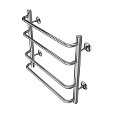  Полотенцесушитель водяной Ferrara 500/500 4 пер 1"-1/2"  полированный Azario 