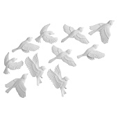 Панно гипсовое настенное Птицы, 10 шт, белые, 10453659 Панно гипсовое настенное Птицы, 10 шт, белые, 10453659