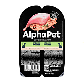  Влажный корм AlphaPet Superpremium для стерилизованных кошек , 80 г, паштет кролик 