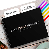 Фотоальбом "Save every moment", black (24,5 х 19 см)