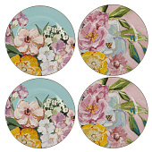 Набор тарелок 4 шт "Flowers" d=19см фарфор, 52032 Набор тарелок 4 шт "Flowers" d=19см фарфор, 52032