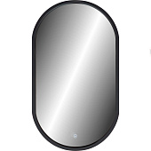 Зеркало с LED подсветкой Prime Black Led 450х800 в МДФ раме с бесконтактным сенсором Континент Зеркало с LED подсветкой Prime Black Led 450х800 в МДФ раме с бесконтактным сенсором Континент