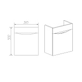  Тумба Рим 40 подвесная Белая с раковиной Como 40 10669 Viant 