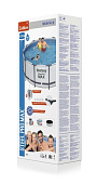  BESTWAY Бассейн каркасный Steel Pro Max 366х122см, 10250л, ф-насос, тент, лестница  арт.56420 