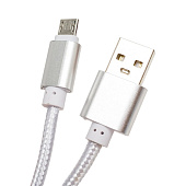 Кабель Energy ET-29-2 USB/MicroUSB, серебро Кабель Energy ET-29-2 USB/MicroUSB, серебро