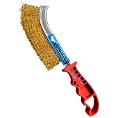  Щетка по металлу  с пластиковой ручкой Vertextools 