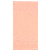  Полотенце 50х90 махровое Love Life Border цвет персиковый, 100% хлопок, 380 гр/м2 