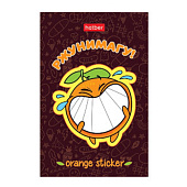  Блокнот А7 48л склейка блок клетка 3-х цветная 65х100 мм, Оранжевое настроение, 48Б7В1к_29990 