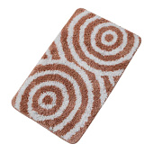  Коврик для ванной 45х75 МК  Круги светло-коричневый 