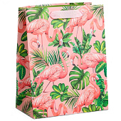 Пакет ламинированный вертикальный «Тропики и фламинго», MS 18х23х10 см 4725108 Пакет ламинированный вертикальный «Тропики и фламинго», MS 18х23х10 см 4725108