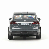 Машина инерционная ТЕХНОПАРК 12см Tesla model x plaid металлическая, MODELX-12-GY-WOD