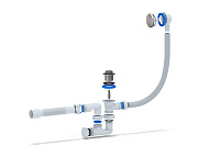 Сифон для ванны Ани с вып, перел клик-клак 1 1/2" 40х40/50 ЕCS255 Сифон для ванны Ани с вып, перел клик-клак 1 1/2" 40х40/50 ЕCS255