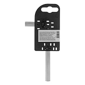 Ключ имбусовый HEX, 9мм, 45x, закаленный, никель// Сибртех Ключ имбусовый HEX, 9мм, 45x, закаленный, никель// Сибртех