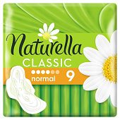 Гигиенические прокладки NATURELLA Classic Женские ароматизир с крылышк Camomile Normal Single 9шт