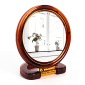 Зеркало настольное пласт скл-под круг (2) ЯНТАРЬ d9/18х11,5см увел к/кор QF 5395832 Зеркало настольное пласт скл-под круг (2) ЯНТАРЬ d9/18х11,5см увел к/кор QF 5395832