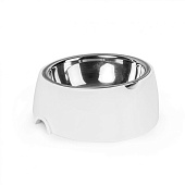 Миска для кошек и собак Альта (ALTA) металлическая 0,3л (белый) М9155
