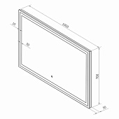 Зеркало с LED подсветкой Mercury Led 1000х700 Континент Зеркало с LED подсветкой Mercury Led 1000х700 Континент