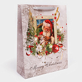 Пакет новогодний 31х41х10 см, Santa