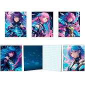 Тетрадь 48л. А5. Академия Аниме девушка, клетка, 14127/5 Тетрадь 48л. А5. Академия Аниме девушка, клетка, 14127/5