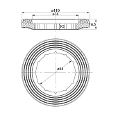 Арматура для бачка кноп 1 режим нижняя подводводка F012400-0004 Iddis