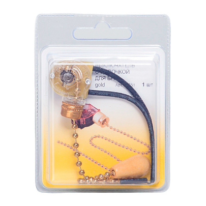 Выключатель с цепочкой для бра золотой Выключатель с цепочкой для бра золотой