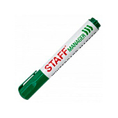 Маркер стираемый зеленый для белой доски STAFF Manager WBM-491, 5 мм, с клипом, 151494