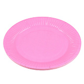  Тарелка 18 см, розовый, 10 шт, 9556750 