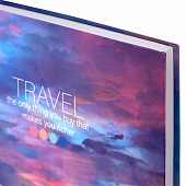  Блокнот А4 STAFF, 128л, твердый, клетка, Безмятежность, 114407 