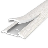 Порог пластик 42ммх0,9м с монт.каналом №230 Дуб айсберг/Идеал Порог пластик 42ммх0,9м с монт.каналом №230 Дуб айсберг/Идеал