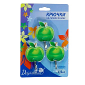  Крючок самоклеящийся Яблоки 3 шт Delphinium 