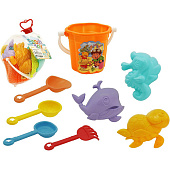 Песочный набор Забава, 9 предметов, 550-0593 Песочный набор Забава, 9 предметов, 550-0593